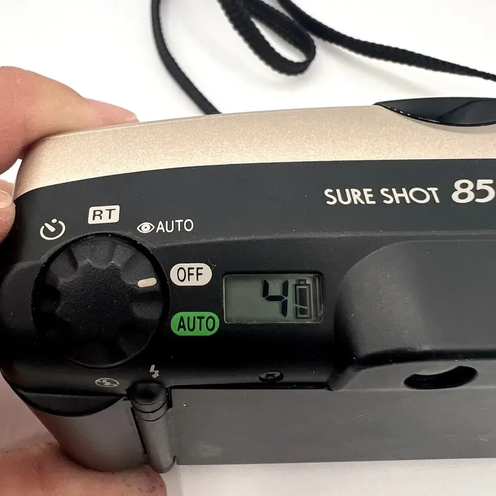 CANON Vtg Sure Shot 85 Zoom 35mm Film Camera- Powers On